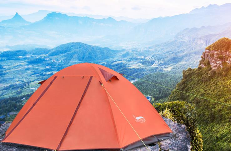 dome tent orange