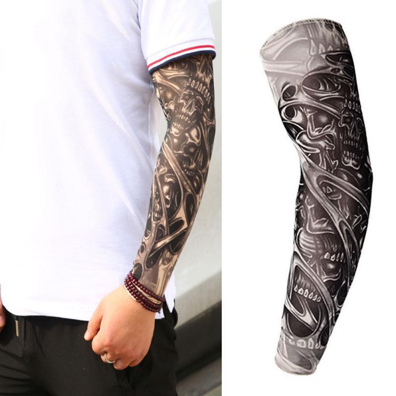 Newtag Seamless Sun Protection Sleeve With Tattoo Design For